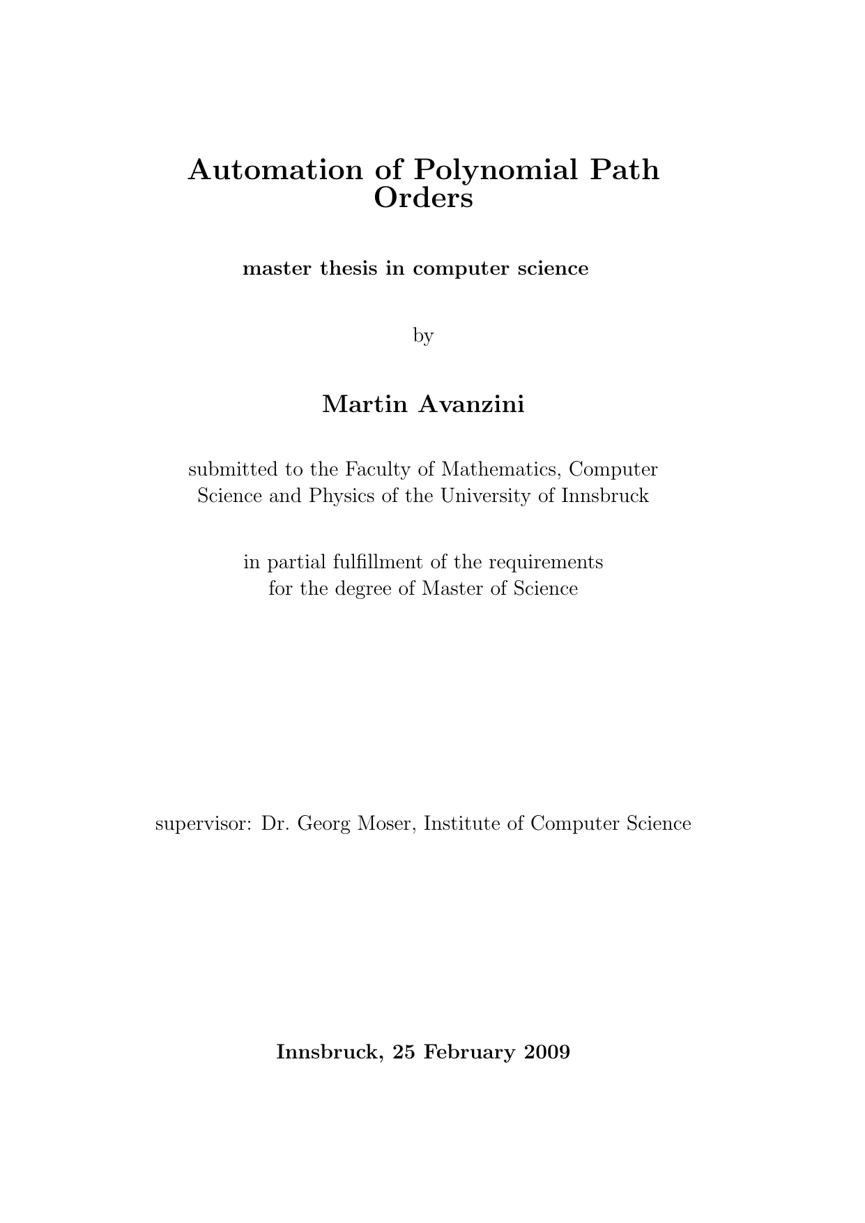 Automation of Polynomial Path Orders