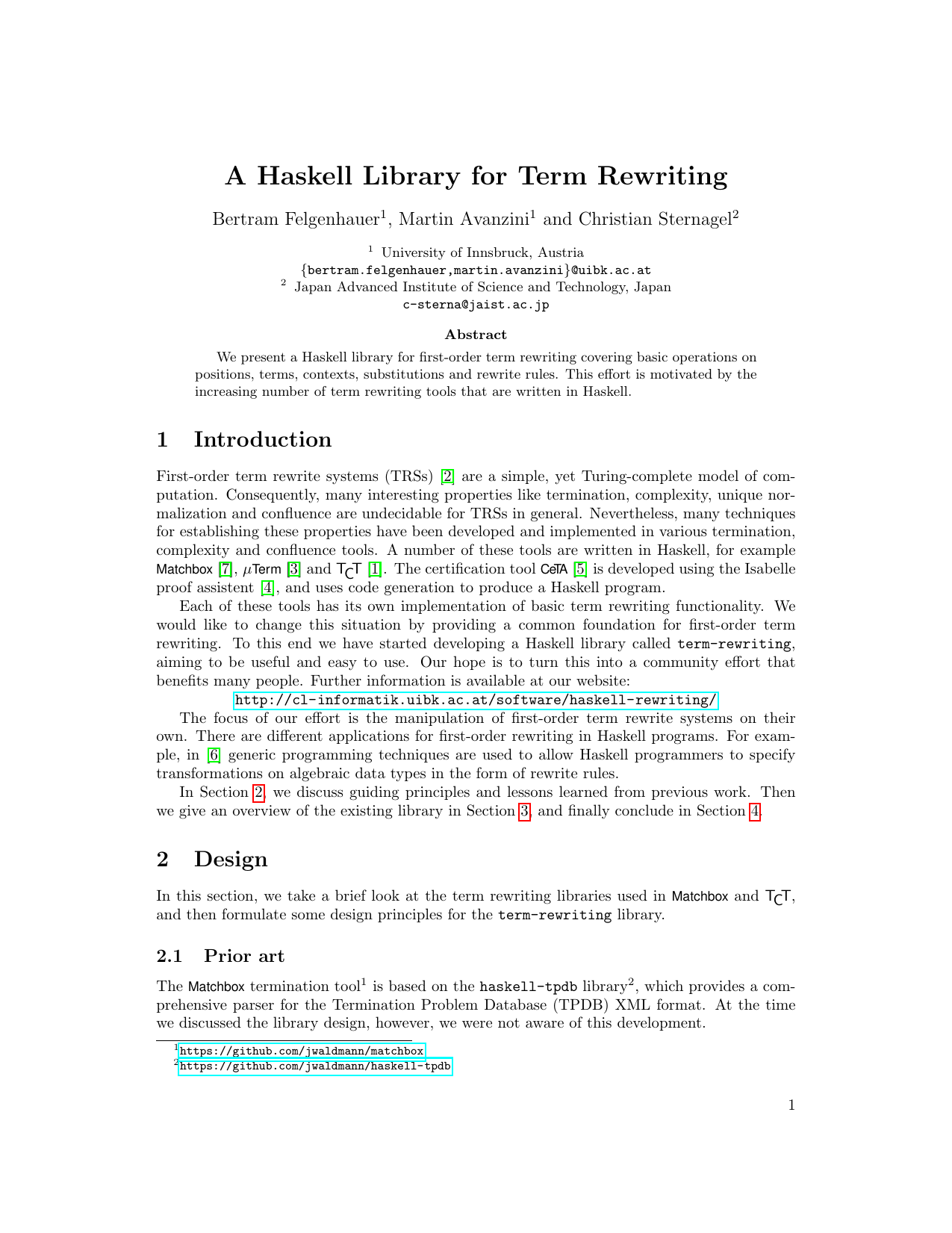 A Haskell Library for Term Rewriting